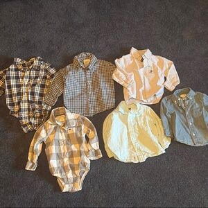 Kids Button Down Shirt Set - Assorted Colors
